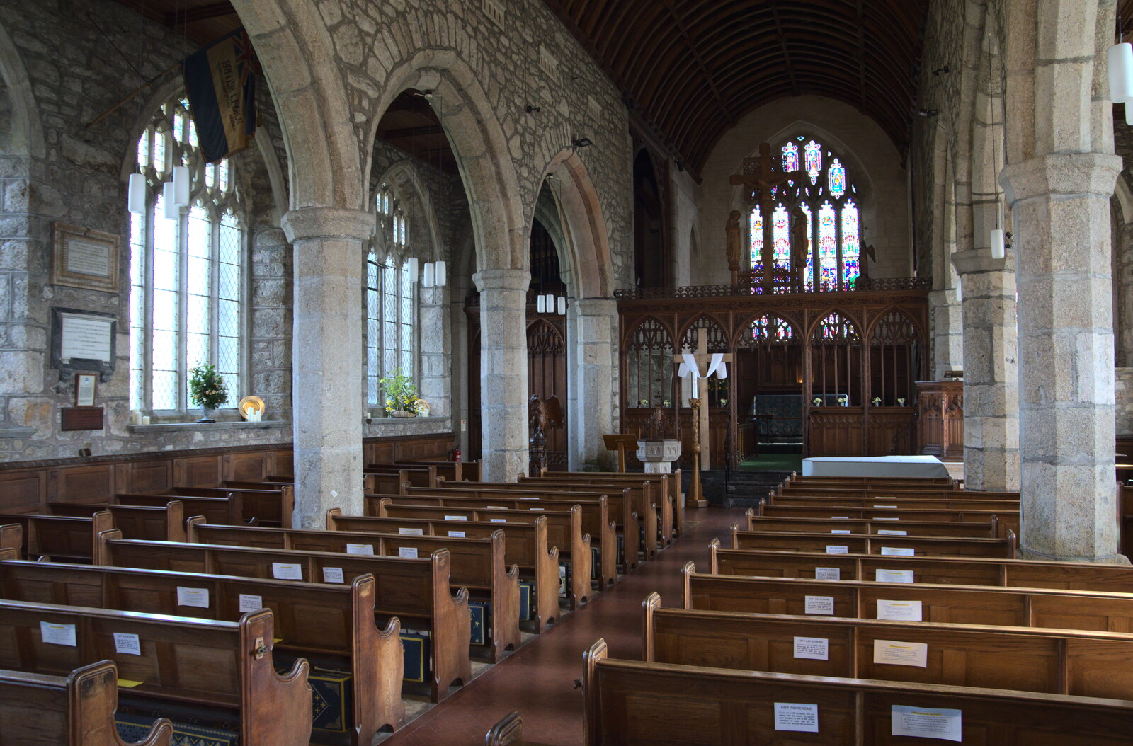 The nave of St. Andrew's Church from Easter in South Zeal and Moretonhampstead, Devon - 9th April