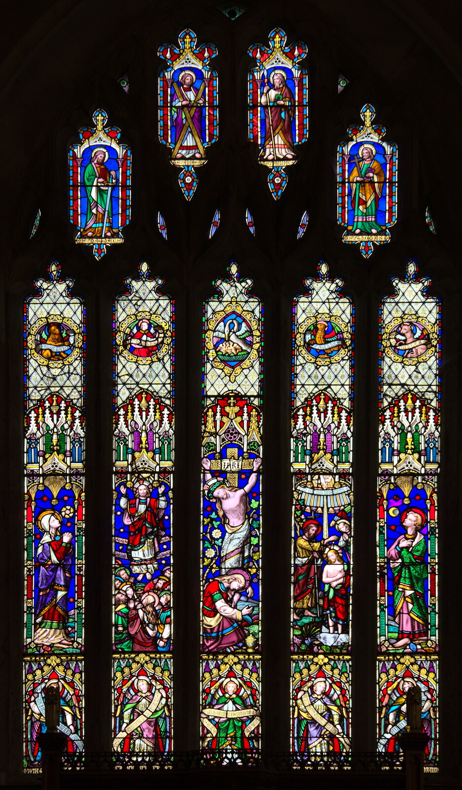 The nave window of St. Andrew's, Moretonhampstead from Easter in South Zeal and Moretonhampstead, Devon - 9th April