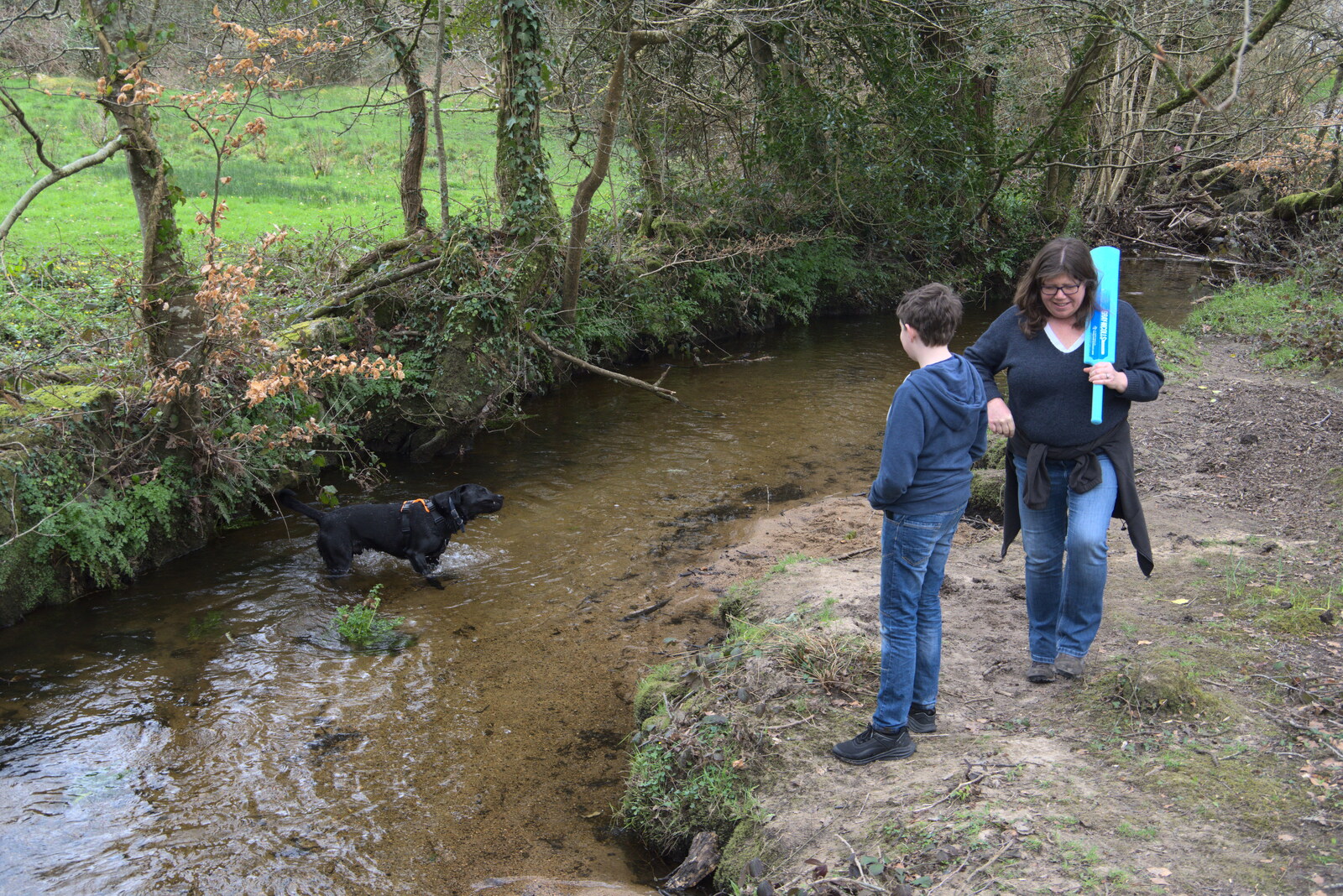 Doug's in the river at Forder from Easter in South Zeal and Moretonhampstead, Devon - 9th April
