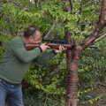 Matt has a go with the air rifle, Easter in South Zeal and Moretonhampstead, Devon - 9th April