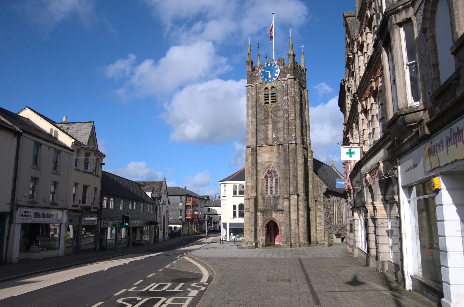St. Michael's on Fore Street from Chilli Farms, Okehampton and the Oxenham Arms, South Zeal, Devon - 10th April 2023