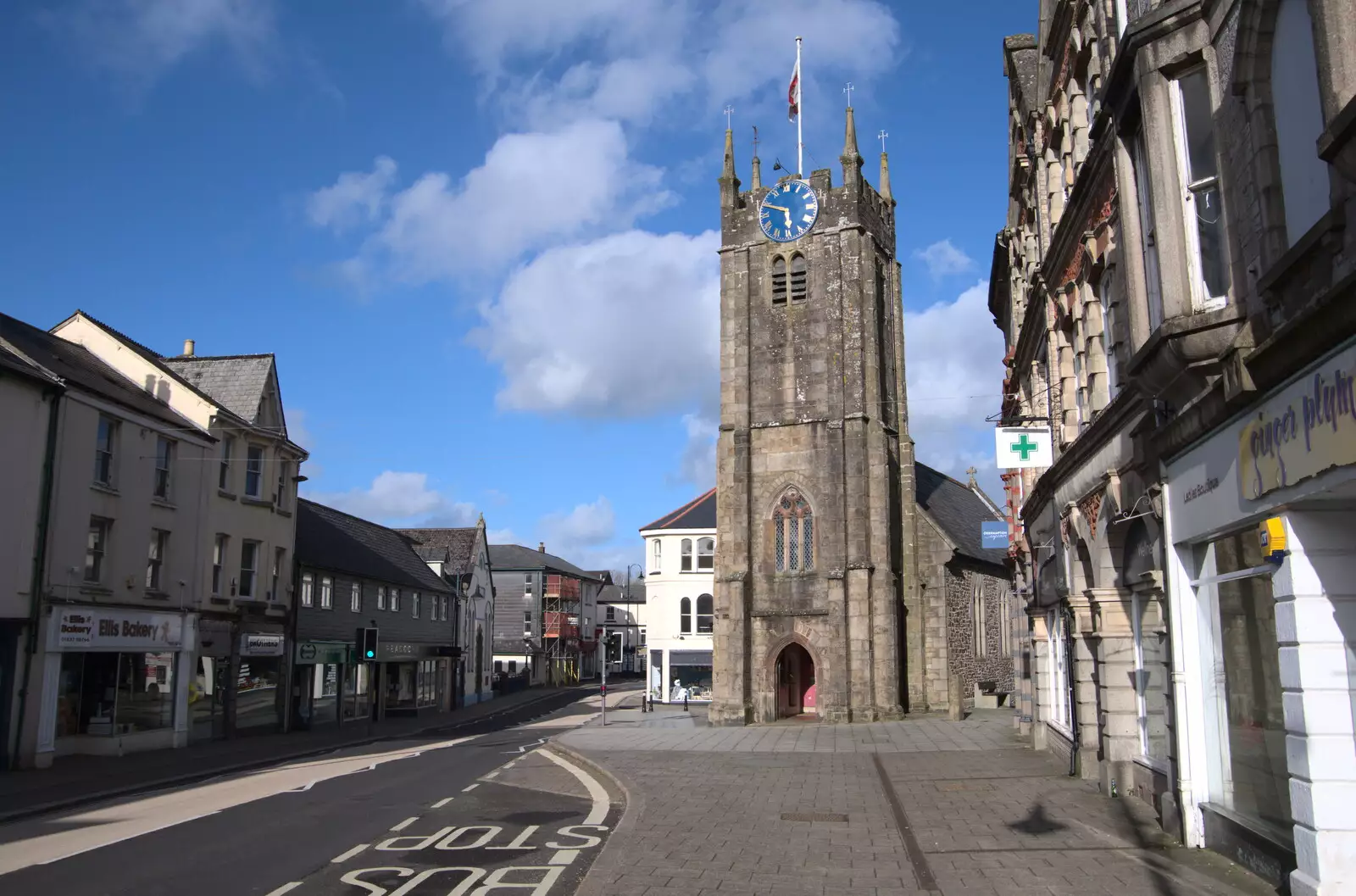 St. Michael's on Fore Street, from Chilli Farms, Okehampton and the Oxenham Arms, South Zeal, Devon - 10th April 2023