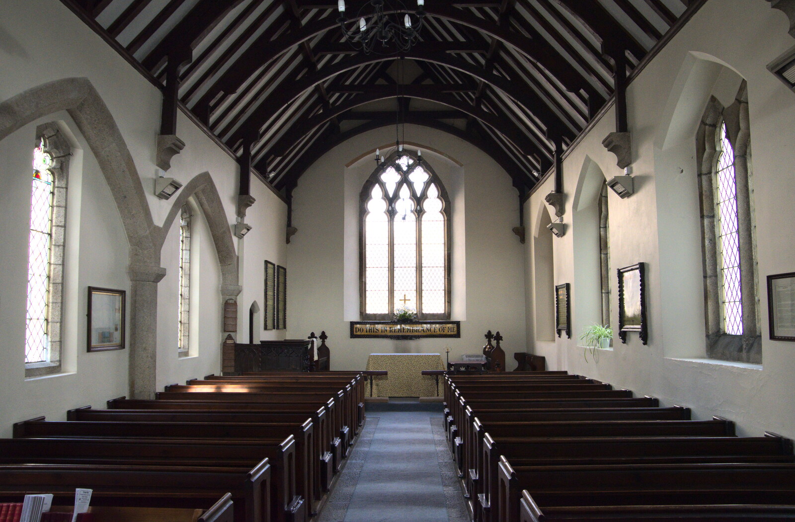 Inside St. Michael's Church from Chilli Farms, Okehampton and the Oxenham Arms, South Zeal, Devon - 10th April 2023