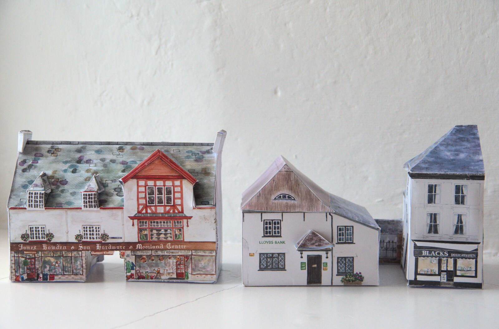 The cottage has some cute paper models of Chagford from Chilli Farms, Okehampton and the Oxenham Arms, South Zeal, Devon - 10th April 2023