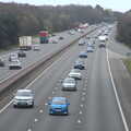 A line of mid-lane tossers on the M3, Chilli Farms, Okehampton and the Oxenham Arms, South Zeal, Devon - 10th April 2023