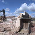 The entrance is all the remains of Paddock House, Paddock House Demolition and the BSCC at Thorndon, Suffolk - 13th April 2023