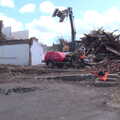 The giant claw waves around in the air, Paddock House Demolition and the BSCC at Thorndon, Suffolk - 13th April 2023