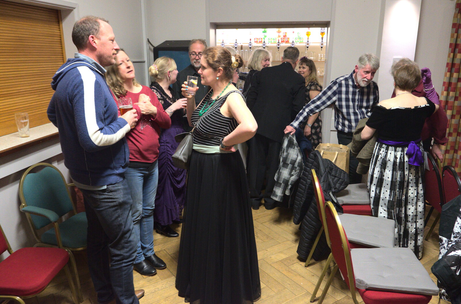 Isobel hangs around for post-performance drinks from Palgrave Players and Weybread Canoes, Harleston - 16th April 2023