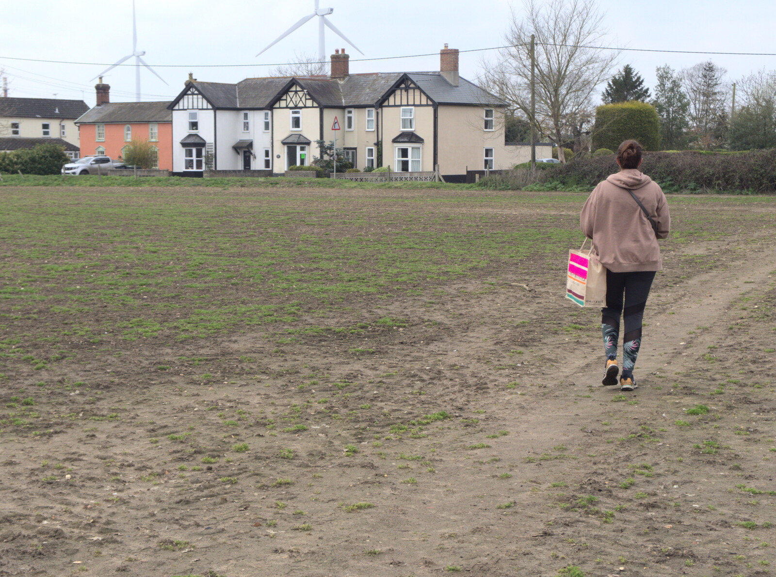Isobel heads to the old B1077 road from Bike Rides and a Visit to the Farm Shop, Eye, Suffolk -  25th April 2023
