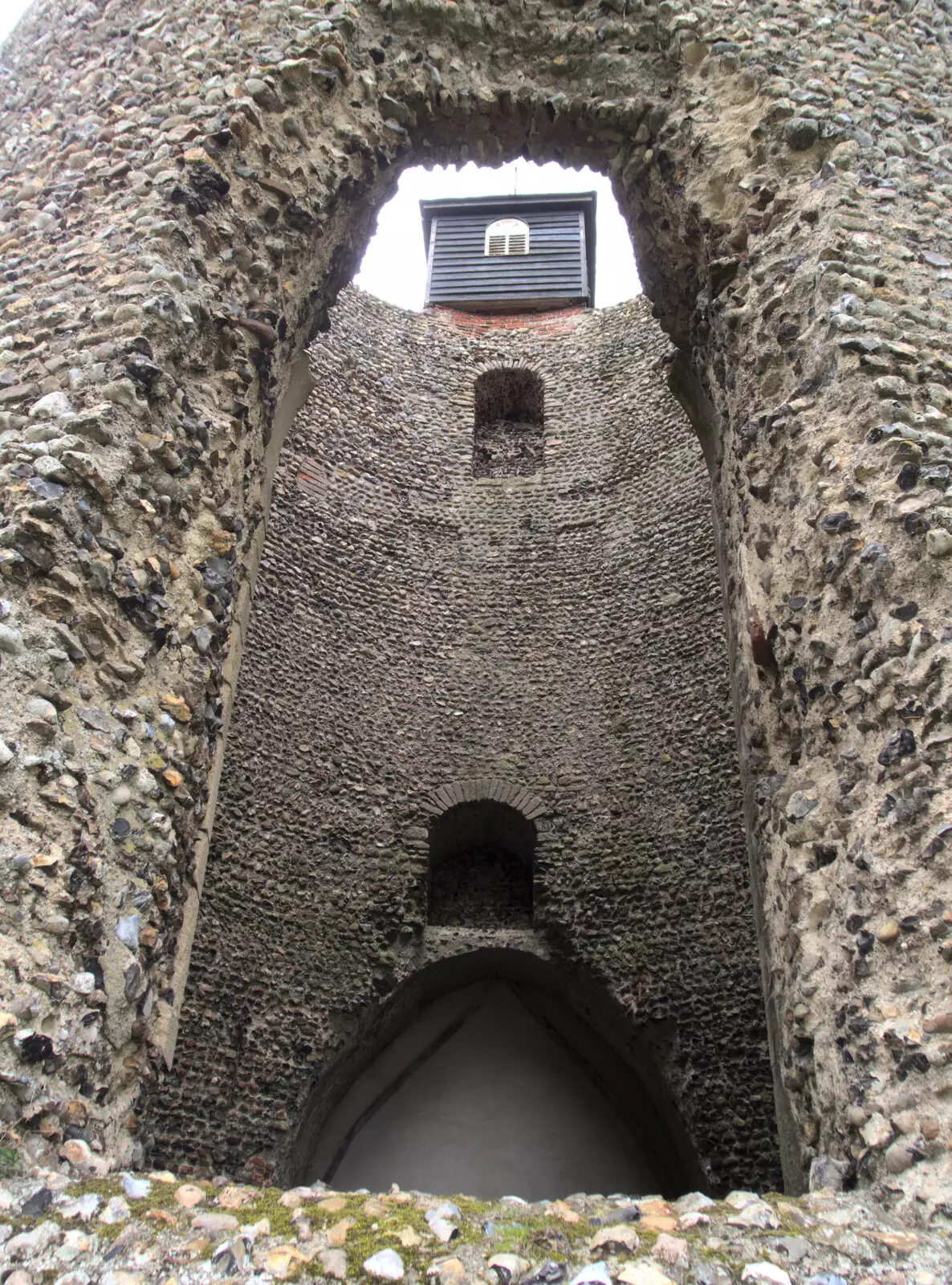 The collapsed tower of the church, from Bike Rides and a Visit to the Farm Shop, Eye, Suffolk -  25th April 2023