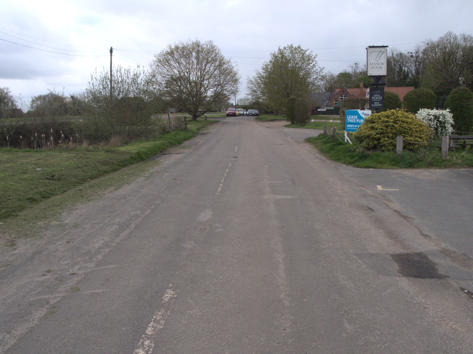 A bit of the old A143, bypassed a few metres away from Bike Rides and a Visit to the Farm Shop, Eye, Suffolk -  25th April 2023