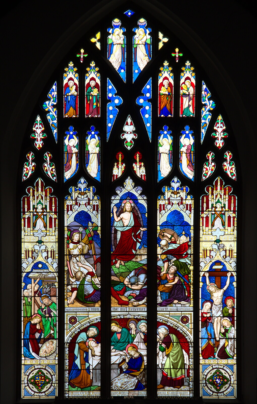 The 1857 resurrection nave window of St. Mary  from The Lost Pubs of Diss, Norfolk - 26th April 2023