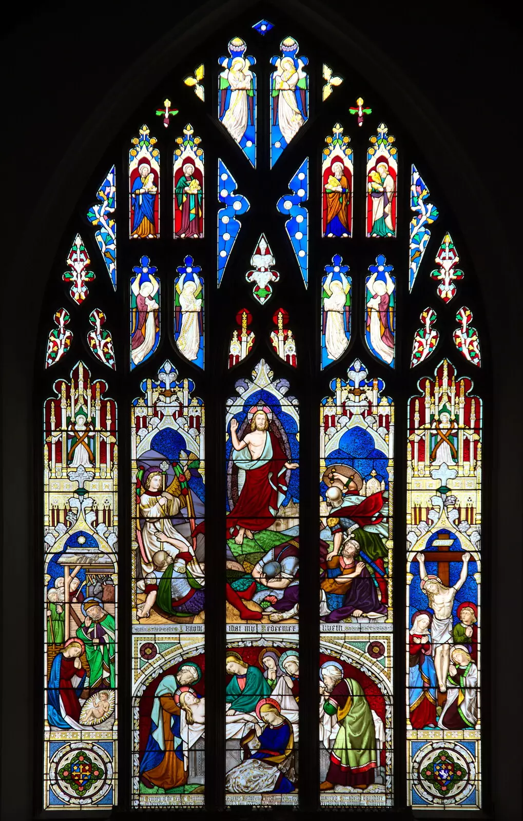 The 1857 resurrection nave window of St. Mary , from The Lost Pubs of Diss, Norfolk - 26th April 2023
