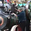 A dude tends to his Ransome's, Simms and Jeffries, The Heritage Steam Gala, Bressingham Steam Museum, Norfolk - 1st May 2023