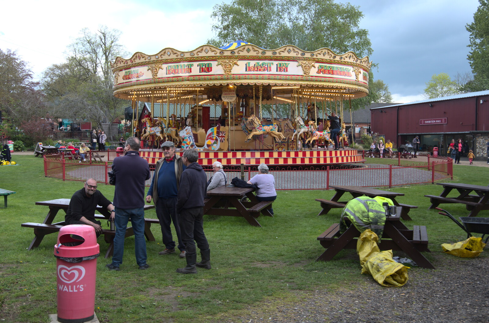 Hanging around near the carousel from The Heritage Steam Gala, Bressingham Steam Museum, Norfolk - 1st May 2023