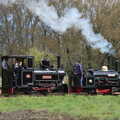 Marchlyn and Gwynedd form a double header, The Heritage Steam Gala, Bressingham Steam Museum, Norfolk - 1st May 2023