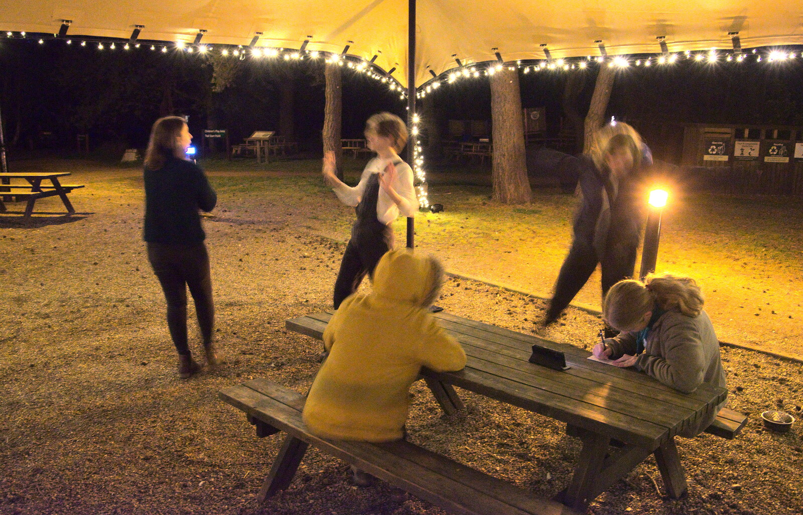 Harry and some of the teens are hanging around from A Coronation Camping Picnic, Kelling Heath, Norfolk - 6th May 2023