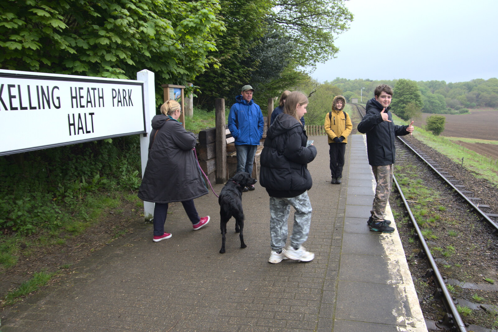 Fred and the gang on the Kelling Heath halt from A Coronation Camping Picnic, Kelling Heath, Norfolk - 6th May 2023
