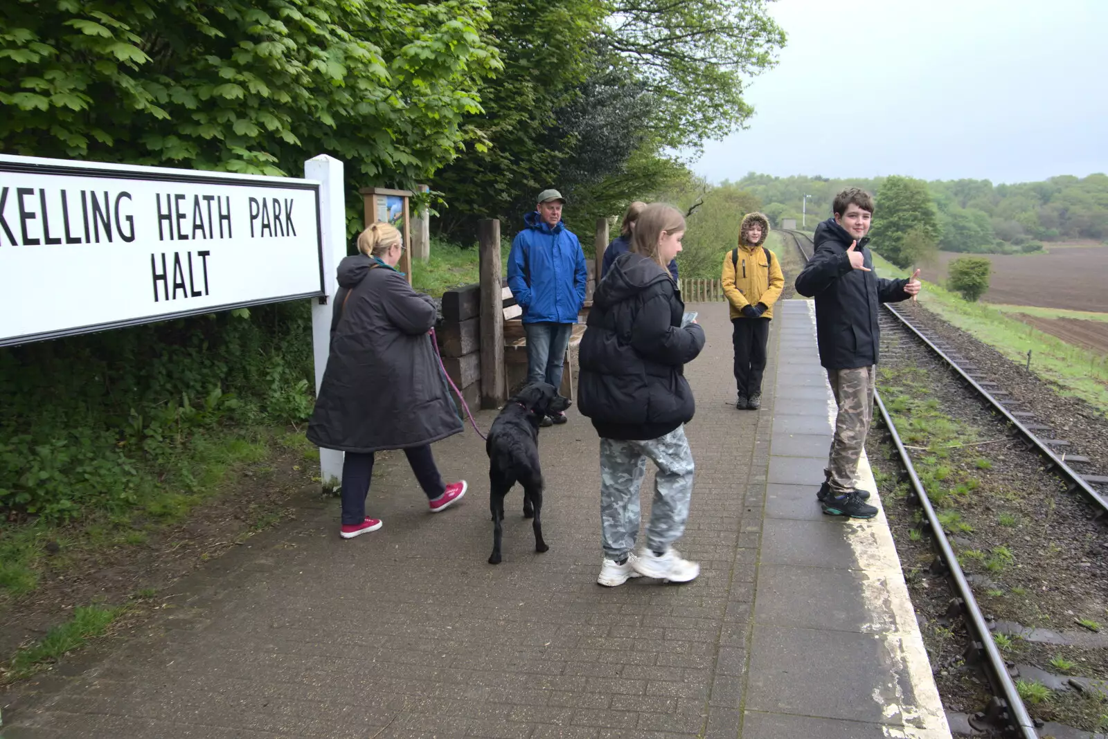 Fred and the gang on the Kelling Heath halt, from A Coronation Camping Picnic, Kelling Heath, Norfolk - 6th May 2023