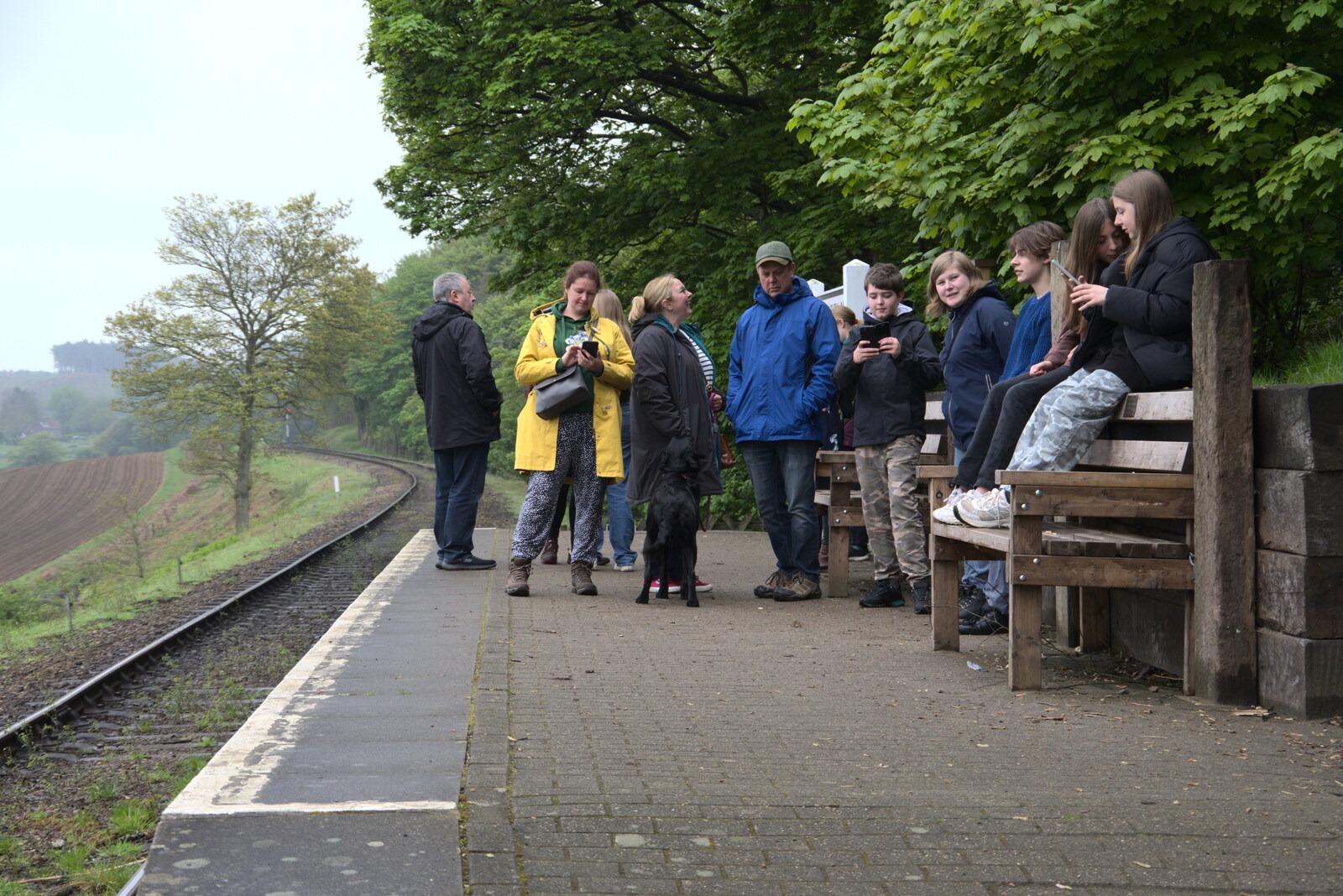 We wait for the next train from A Coronation Camping Picnic, Kelling Heath, Norfolk - 6th May 2023