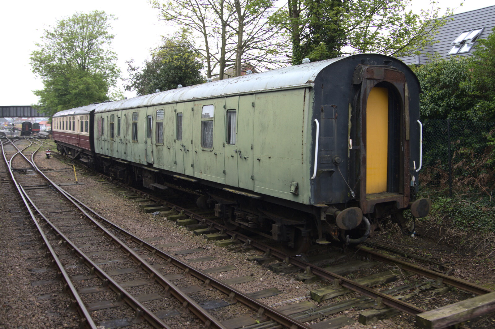 A derelict coach outside Sheringham from A Coronation Camping Picnic, Kelling Heath, Norfolk - 6th May 2023