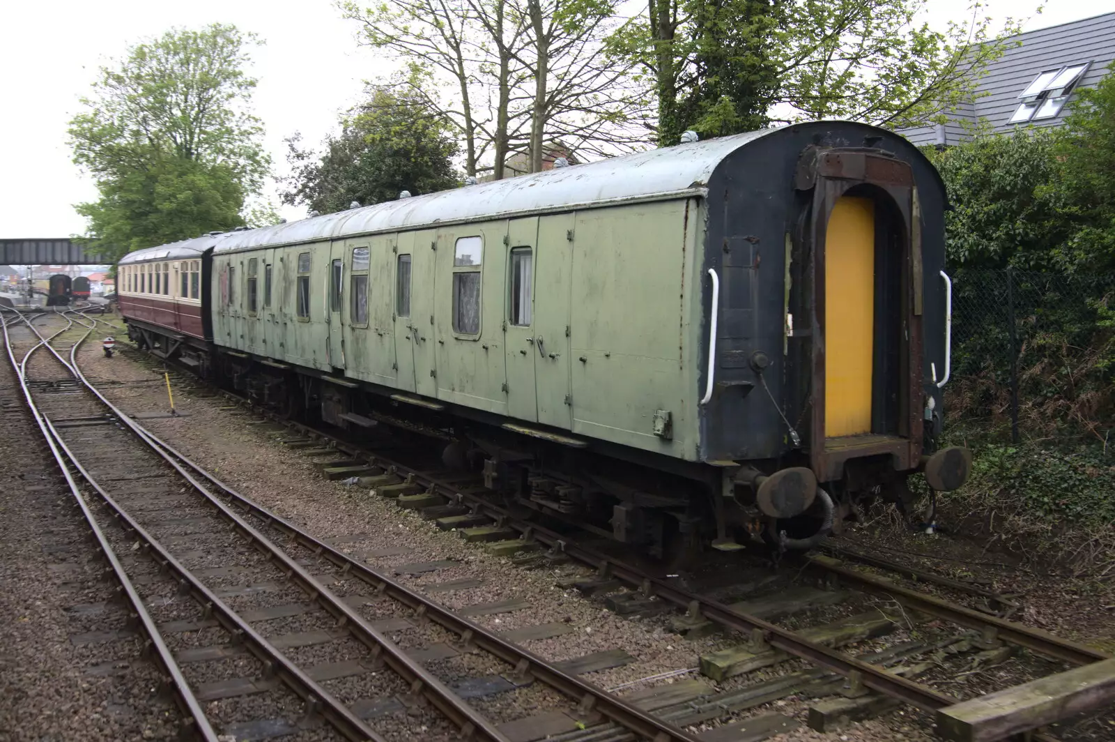 A derelict coach outside Sheringham, from A Coronation Camping Picnic, Kelling Heath, Norfolk - 6th May 2023