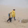 Harry and Isobel on the beach, A Coronation Camping Picnic, Kelling Heath, Norfolk - 6th May 2023