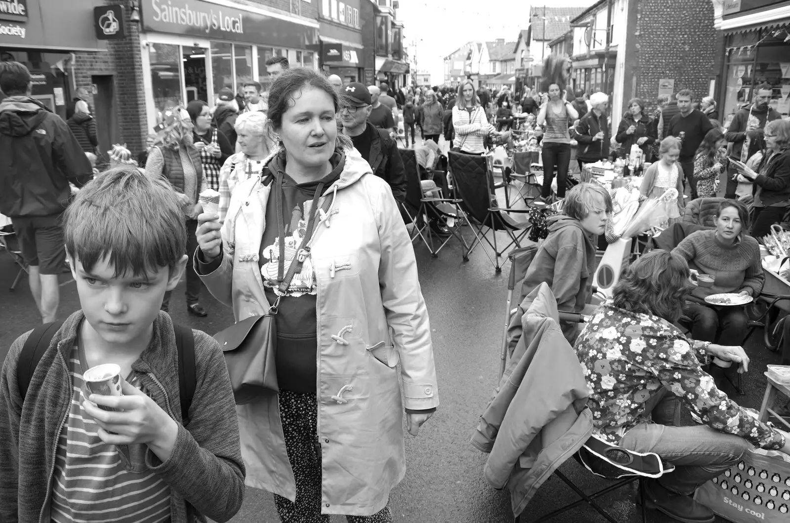 Harry and Isobel roam around, from A Coronation Camping Picnic, Kelling Heath, Norfolk - 6th May 2023