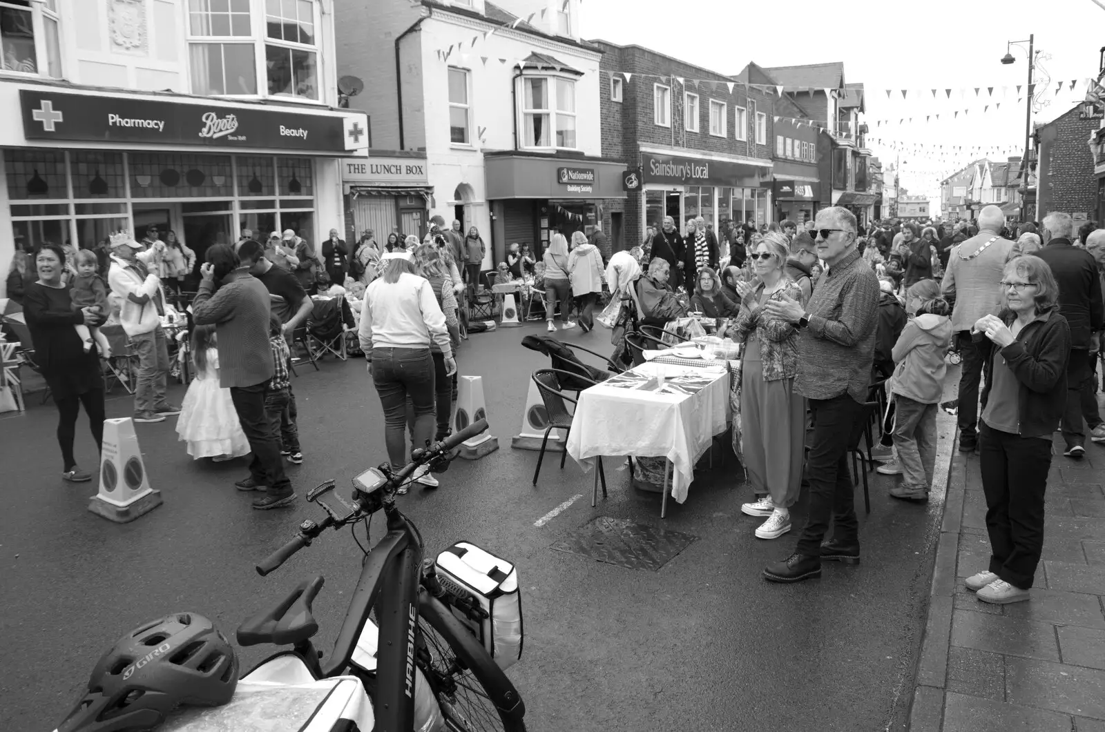 The scene on High Street, from A Coronation Camping Picnic, Kelling Heath, Norfolk - 6th May 2023