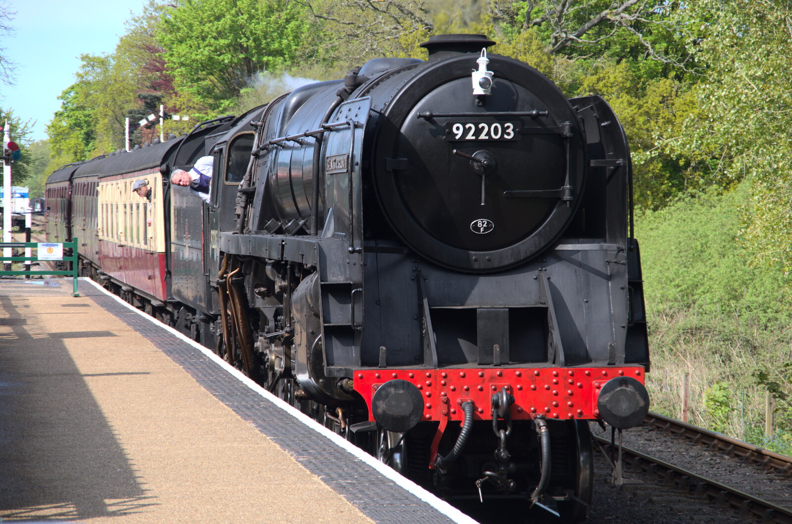 92203 Class 9f Black Prince from A Coronation Camping Picnic, Kelling Heath, Norfolk - 6th May 2023