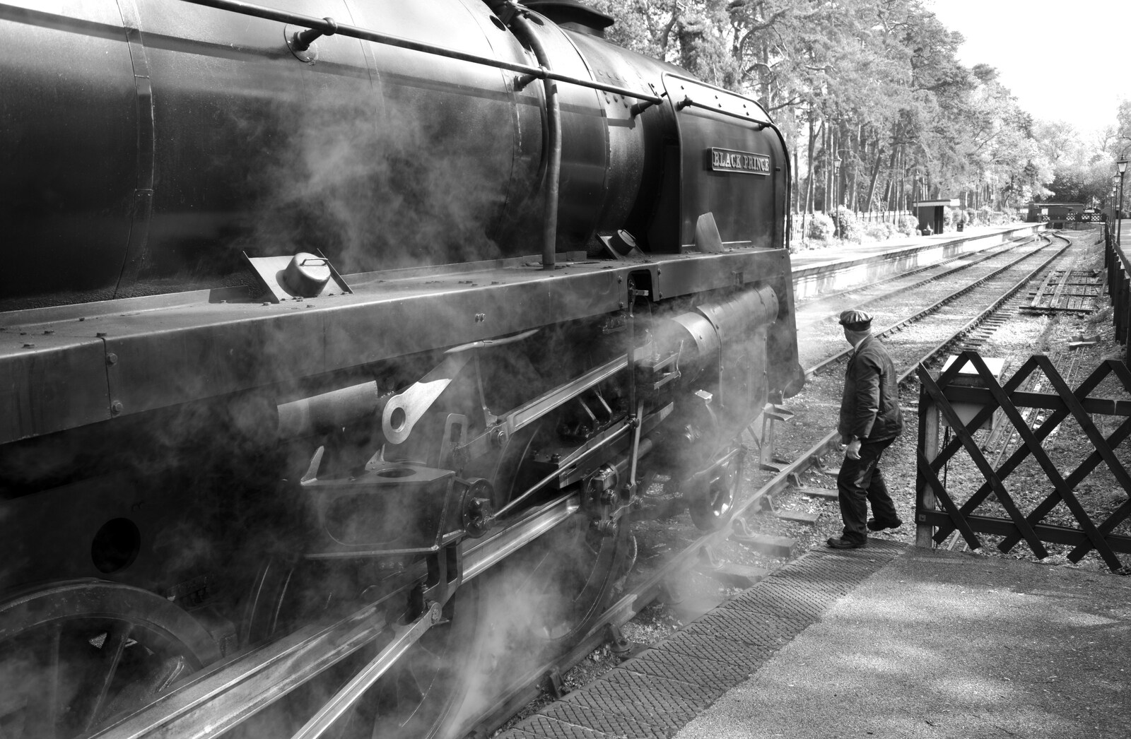 The Black Prince under steam from A Coronation Camping Picnic, Kelling Heath, Norfolk - 6th May 2023
