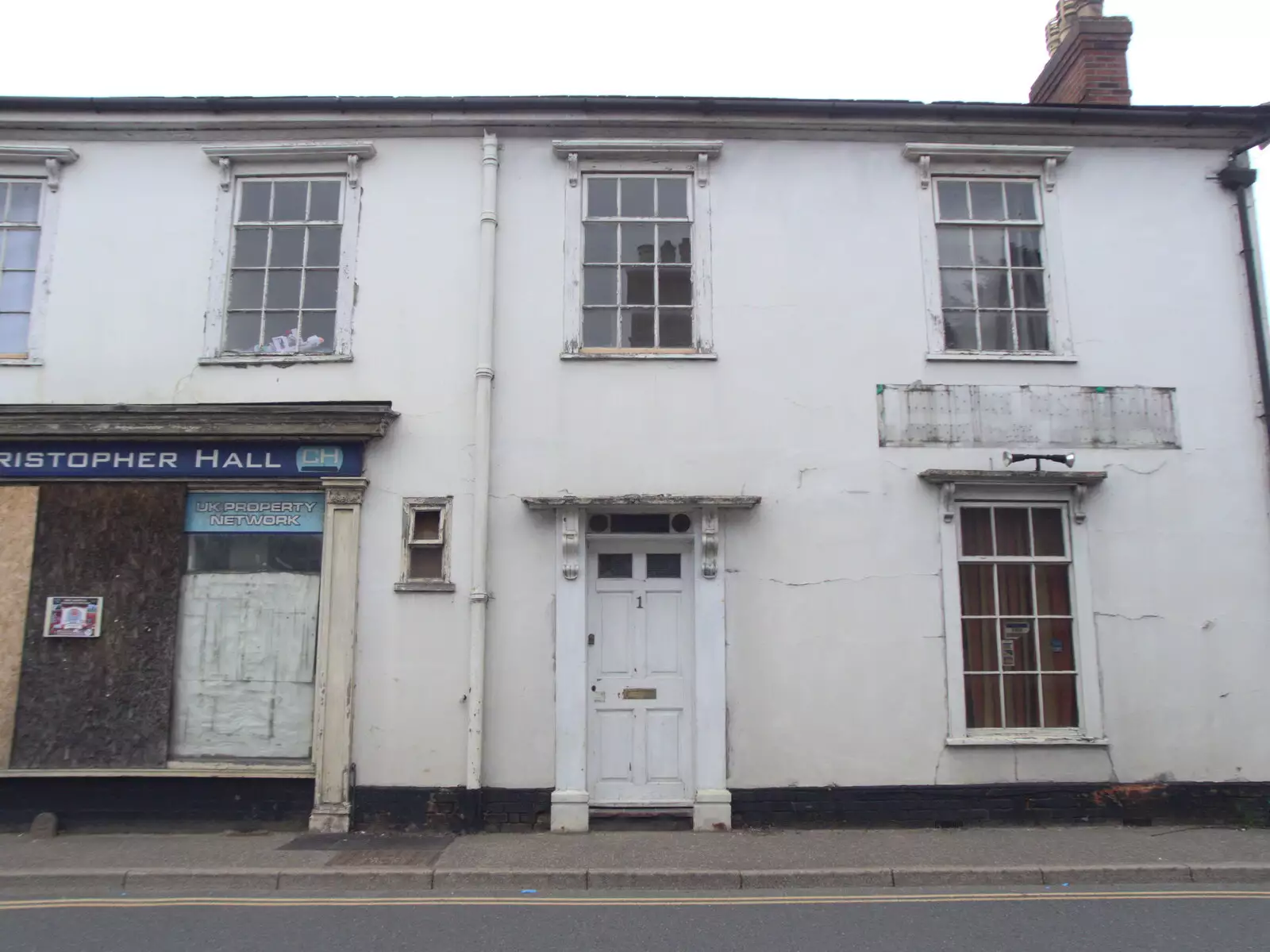 Harry gets a photo of derelict buildings, from DesignerMakers' Fund-Raising Ceilidh, The Cornhall, Diss - 13th May 2023