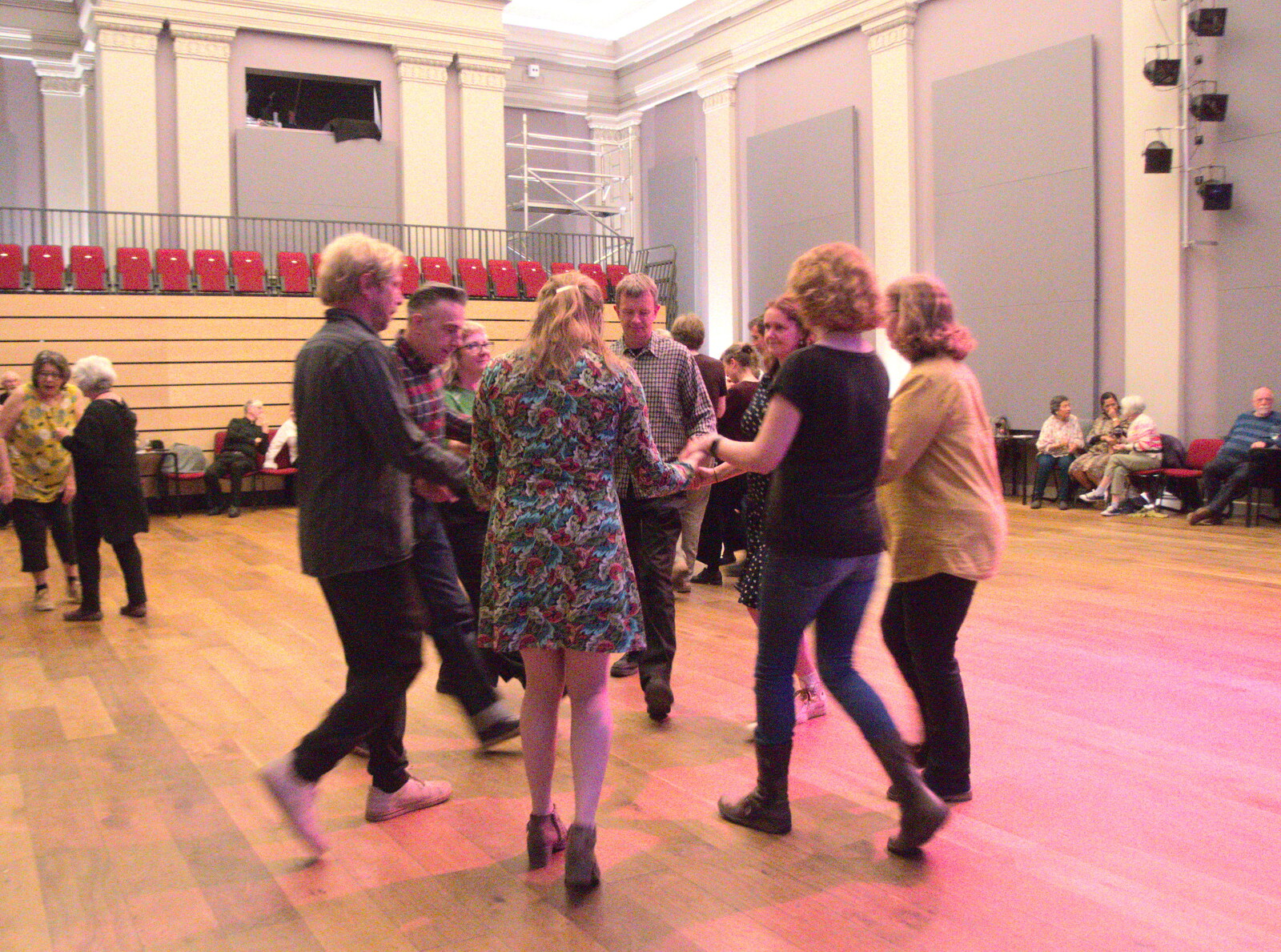 Harry gets a good photo of us dancing from DesignerMakers' Fund-Raising Ceilidh, The Cornhall, Diss - 13th May 2023