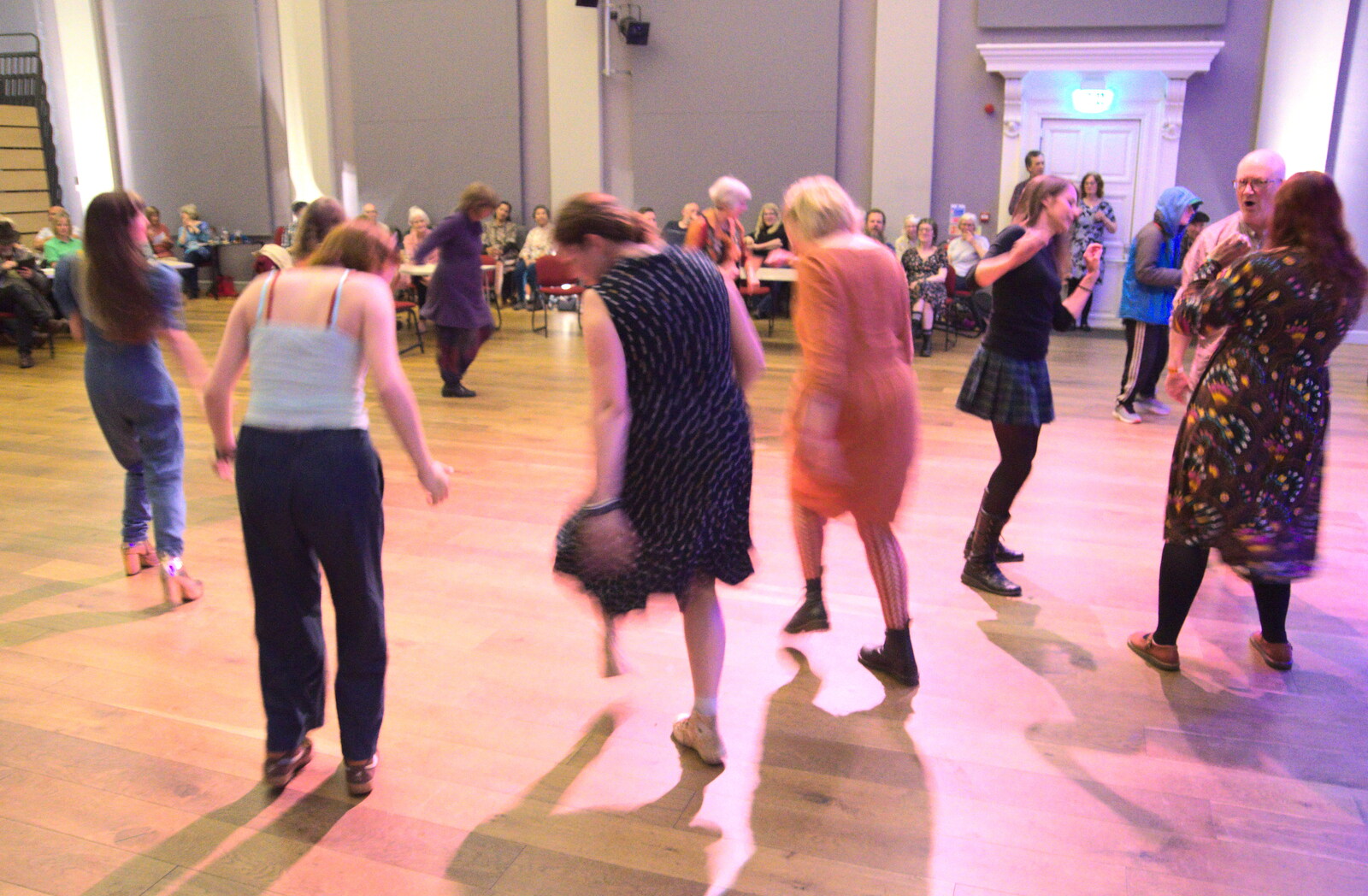 Isobel does an impromptu Irish dancing class from DesignerMakers' Fund-Raising Ceilidh, The Cornhall, Diss - 13th May 2023