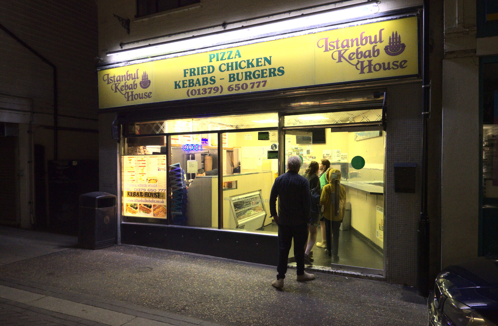 We head into Istanbul Kebab House in Diss from DesignerMakers' Fund-Raising Ceilidh, The Cornhall, Diss - 13th May 2023