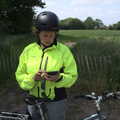 Isobel checks the map, as we look for the river, A Quest for the Fabled Swimming Spot, Hoxne, Suffolk - 29th May 2023
