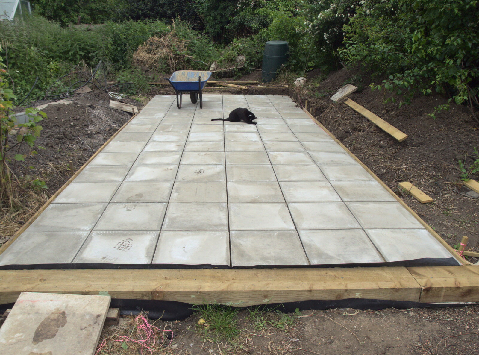 The greenhouse base is complete at last from A Quest for the Fabled Swimming Spot, Hoxne, Suffolk - 29th May 2023