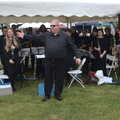The conductor takes some applause, The Suffolk Youth Wind Orchestra at the Suffolk Show, Trinity Park - 1st June 2023