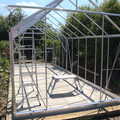 The greenhouse frame is virtually complete, Oaksmere Classic Cars, Brome, Suffolk - 4th June 2023