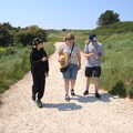 Harry, Grace and Anna on the shell path, Forest Park Camping and a Walk to Cromer, Northrepps, Norfolk - 10th June 2023