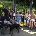 A group photo in the 'band stand', Forest Park Camping and a Walk to Cromer, Northrepps, Norfolk - 10th June 2023
