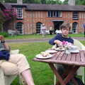 Isobel and Harry have got some tea, Hexachordia at All Saints Church, Stuston, Suffolk - 17th June 2023