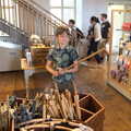 Harry checks out some nice wooden swords, Orford Castle and Ipswich Injections, Suffolk  - 18th June 2023