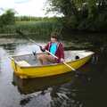 Fred takes the boat out for a paddle, The GSB and Ron's Retirement, and Dog Sitting in Braisworth, Suffolk - 1st July 2023