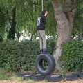 Harry's on the tyre swing, The GSB and Ron's Retirement, and Dog Sitting in Braisworth, Suffolk - 1st July 2023