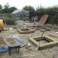 The patio project continues, BSCC Rides and the Village Fete, Brome, Suffolk - 8th July 2023