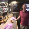 Paul's at the bar at the Botesdale Greyhound, BSCC Rides and the Village Fete, Brome, Suffolk - 8th July 2023