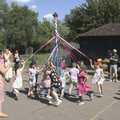 The traditional maypole dancing thing occurs, The Primary School Summer Fête, Eye, Suffolk - 17th July 2023