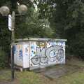 Graffiti in the park, The Suffolk Youth Wind Orchestra at Haan, North Rhine-Westphalia, Germany - 28th July 2023