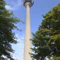 A nice view of the Rheinturm TV tower, A Walk To The Rheinturm, Düsseldorf, Germany - 29th July 2023
